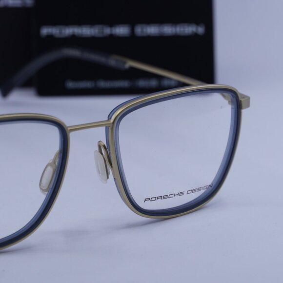 Porsche Design P8365 B Square Eyeglasses - Dark Grey/Gold 53mm - Picture 7 of 10